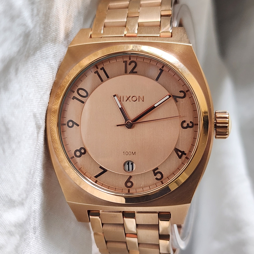 NIXON ALL Rose Gold Stainless Steel Watch UNISEX